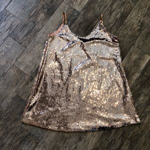 LARGE Rose Gold Sequin Dress